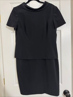 Talbot’s Classic Black Short-Sleeve Sheath Dress